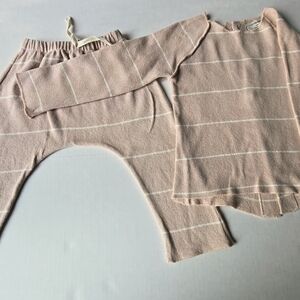 Girls Pink Striped Bottoms Set